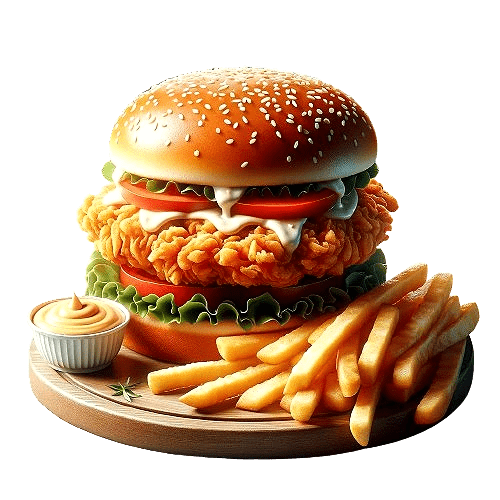 Yolo Chicken Sandwich with Fries – Yolo Fried Chicken